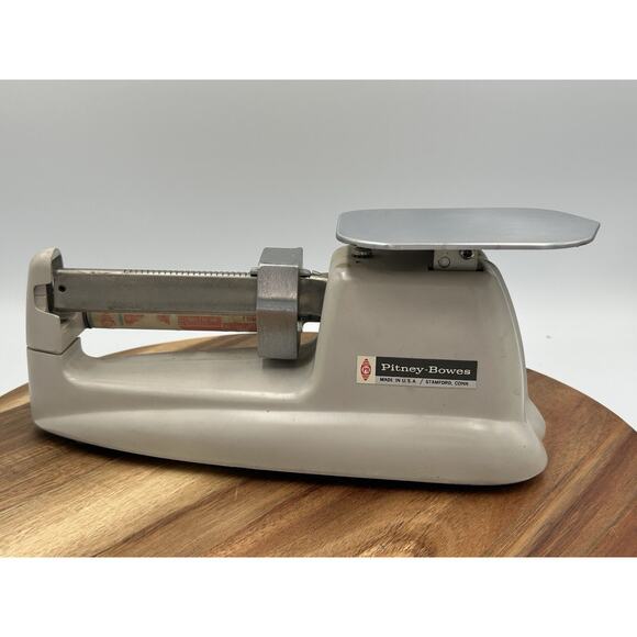 Vintage Pitney-Bowes Mechanical Postal Scale 16 oz Rate Roller USA Made MCM - Picture 8 of 12